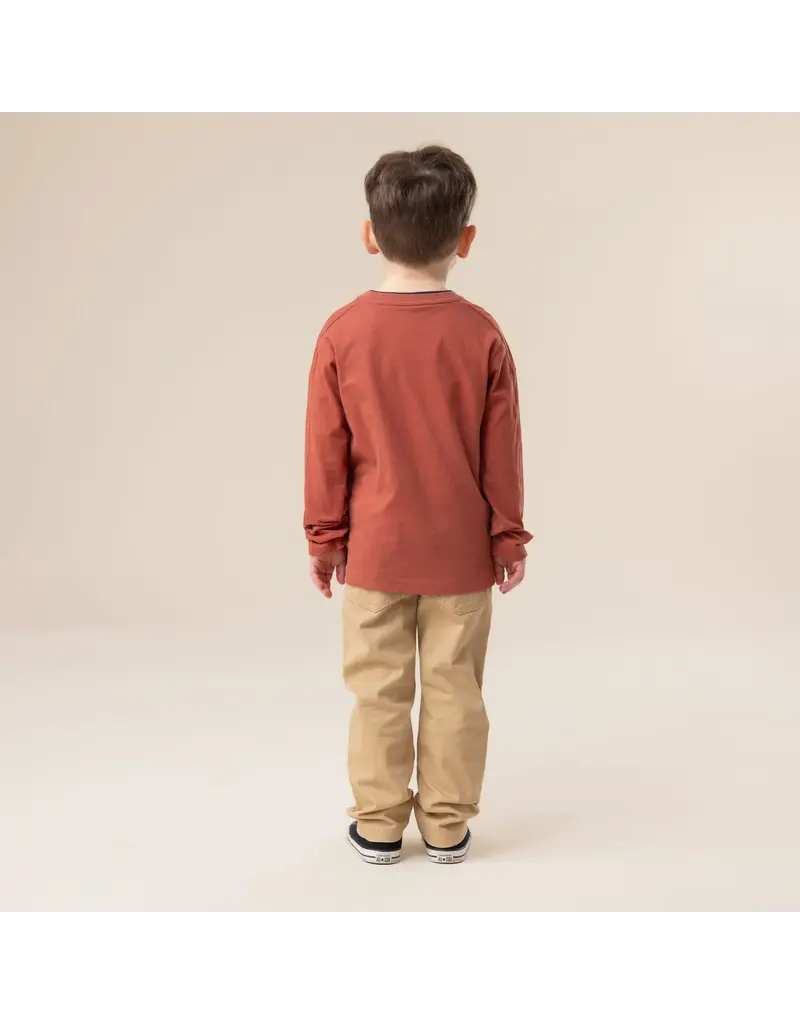 NANO TROUSER W/ ELASTIC WAIST - BROWN
