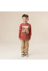 NANO TROUSER W/ ELASTIC WAIST - BROWN