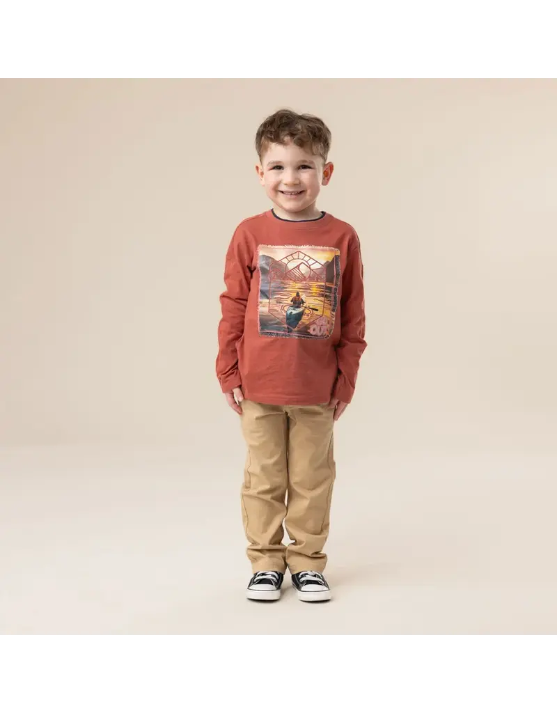 NANO TROUSER W/ ELASTIC WAIST - BROWN
