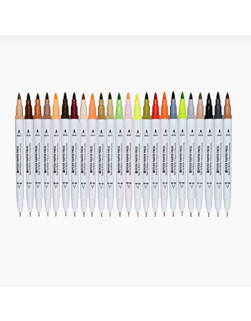 DUAL TIP PASTEL COLORING MARKERS SKIN COLOR - 24 COUNT