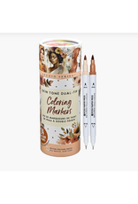 DUAL TIP PASTEL COLORING MARKERS SKIN COLOR - 24 COUNT