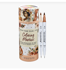 DUAL TIP PASTEL COLORING MARKERS SKIN COLOR - 24 COUNT