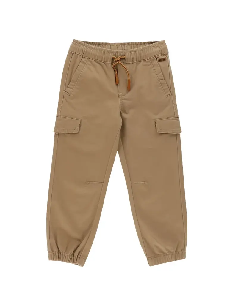 NANO JOGGERS W/ ELASTIC WAIST - BEIGE