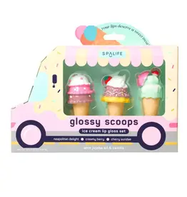MY SPA LIFE GLOSSY SCOOPS ICE CREAM LIP GLOSS TRIO