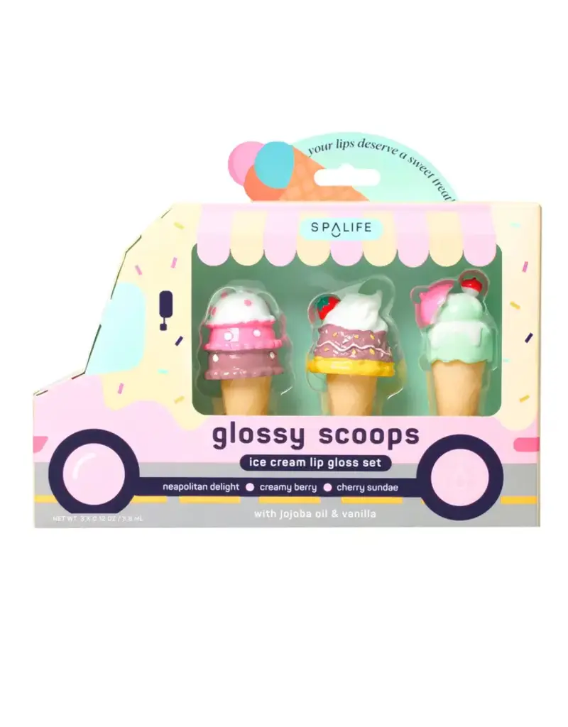 MY SPA LIFE GLOSSY SCOOPS ICE CREAM LIP GLOSS TRIO