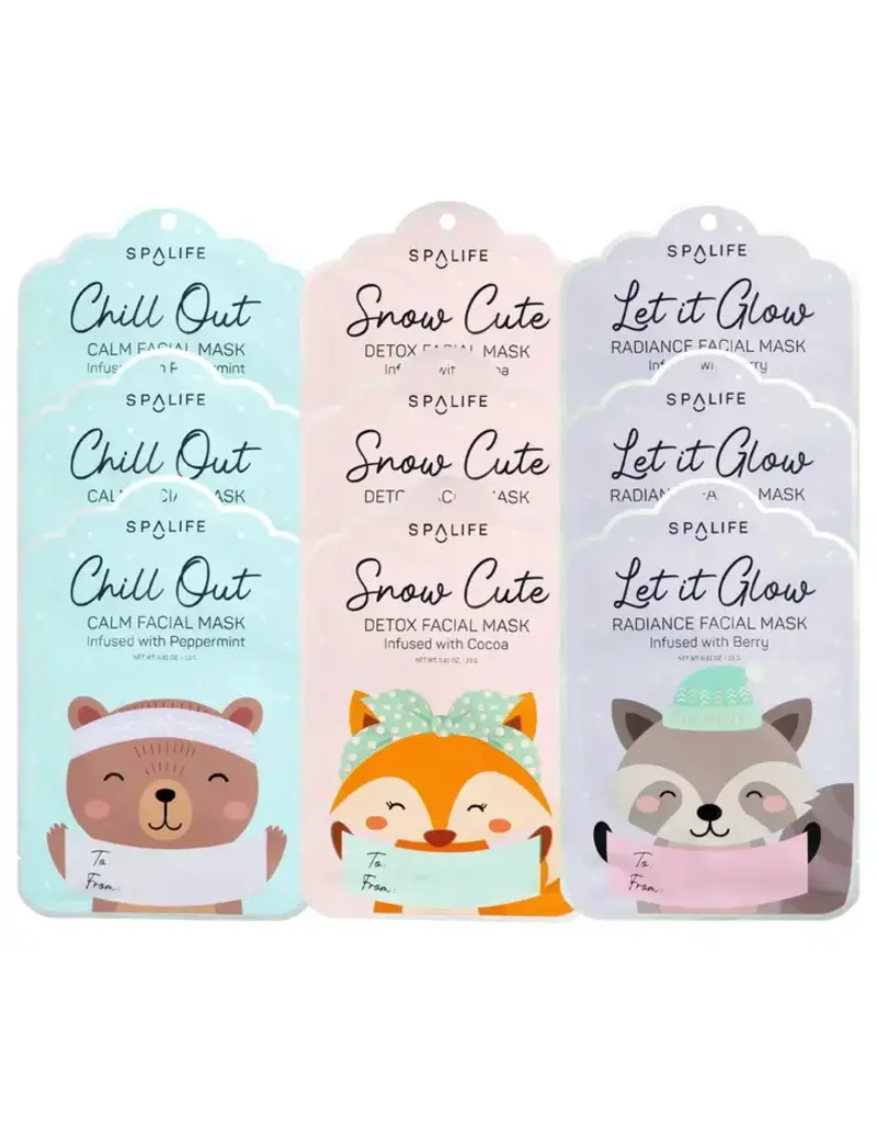 MY SPA LIFE HOLIDAY GIFT TAG FACE MASKS