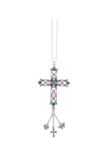 STAINED GLASS CAR CHARM