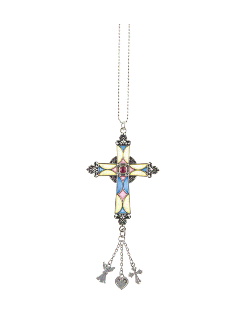 STAINED GLASS CAR CHARM