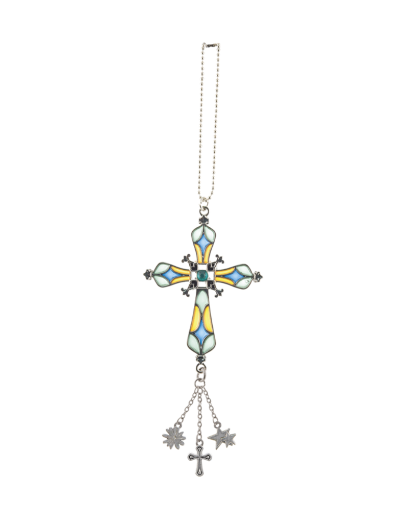 STAINED GLASS CAR CHARM