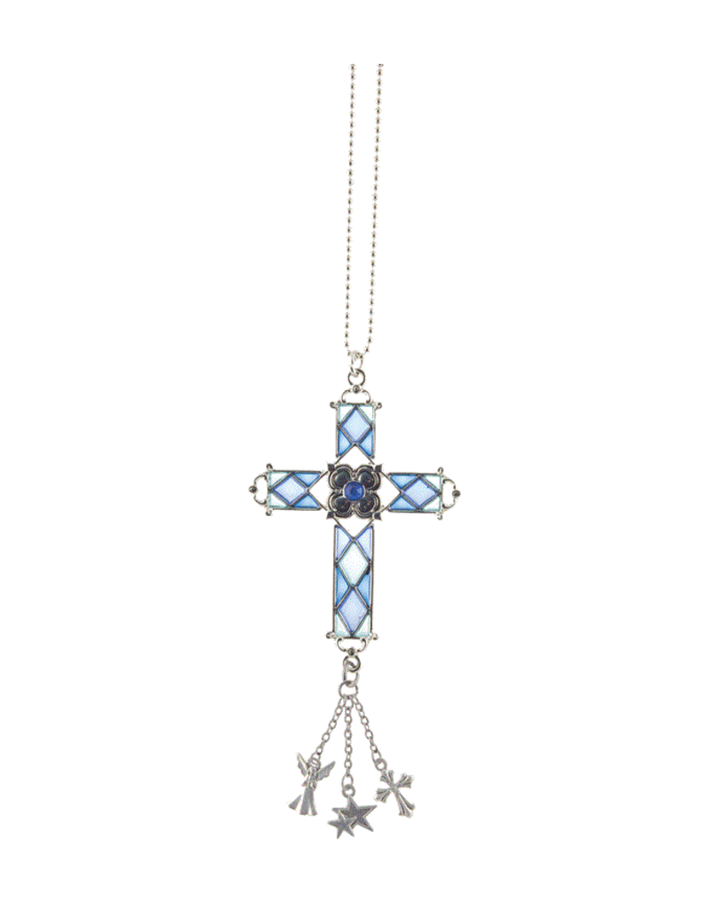 STAINED GLASS CAR CHARM