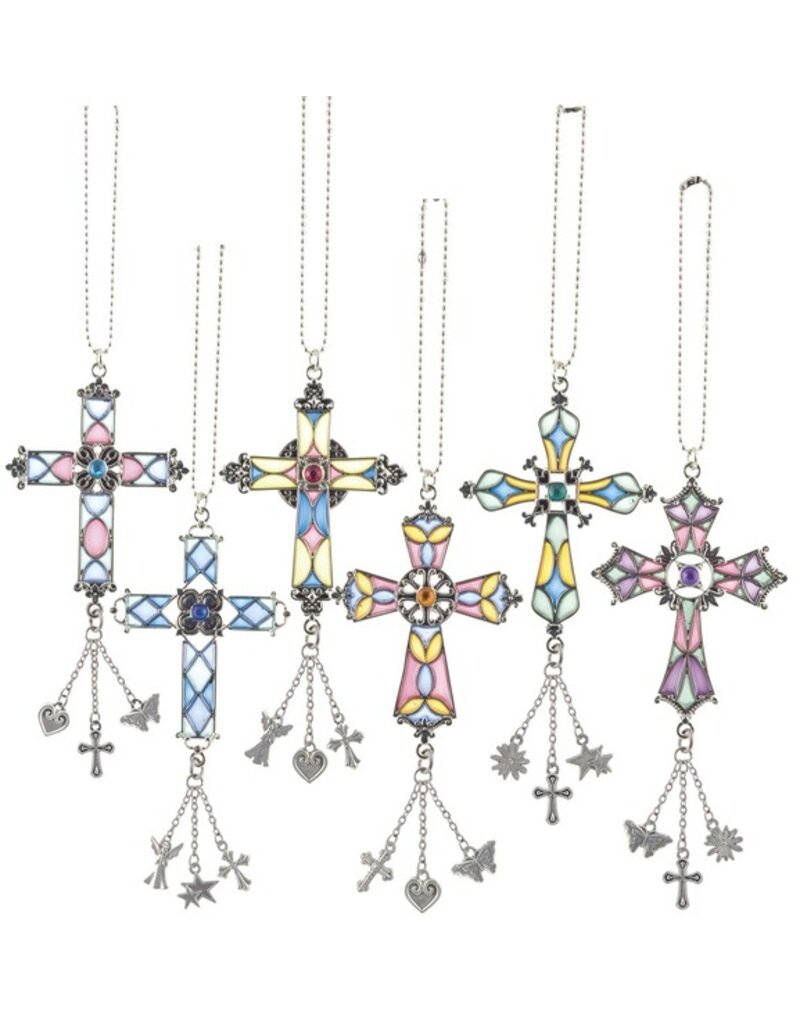 STAINED GLASS CAR CHARM