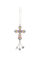 STAINED GLASS CAR CHARM