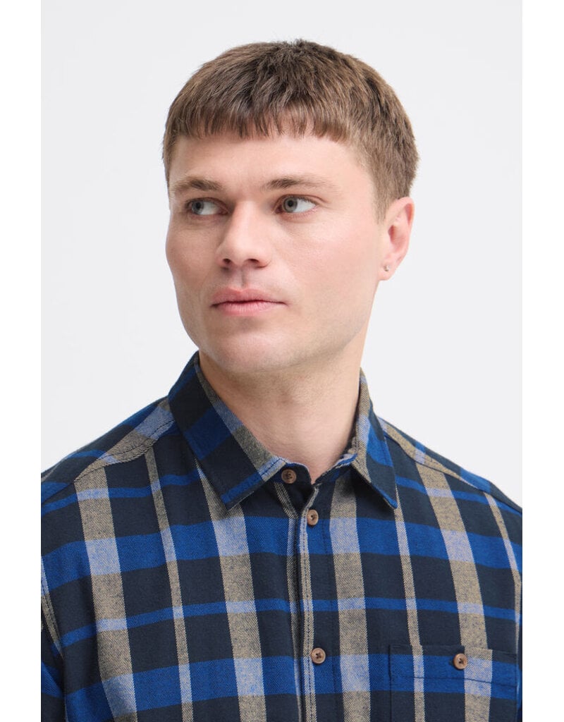 BLEND CAI PLAID BUTTON UP SHIRT - SALUTE