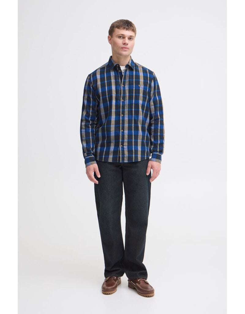 BLEND CAI PLAID BUTTON UP SHIRT - SALUTE