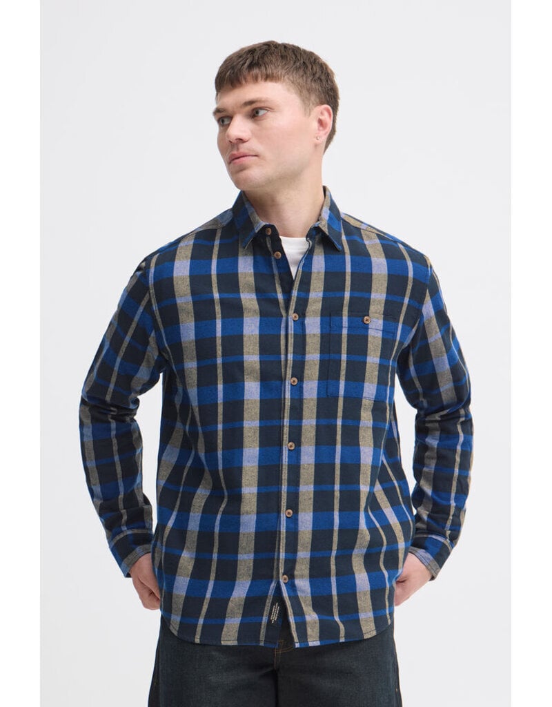 BLEND CAI PLAID BUTTON UP SHIRT - SALUTE