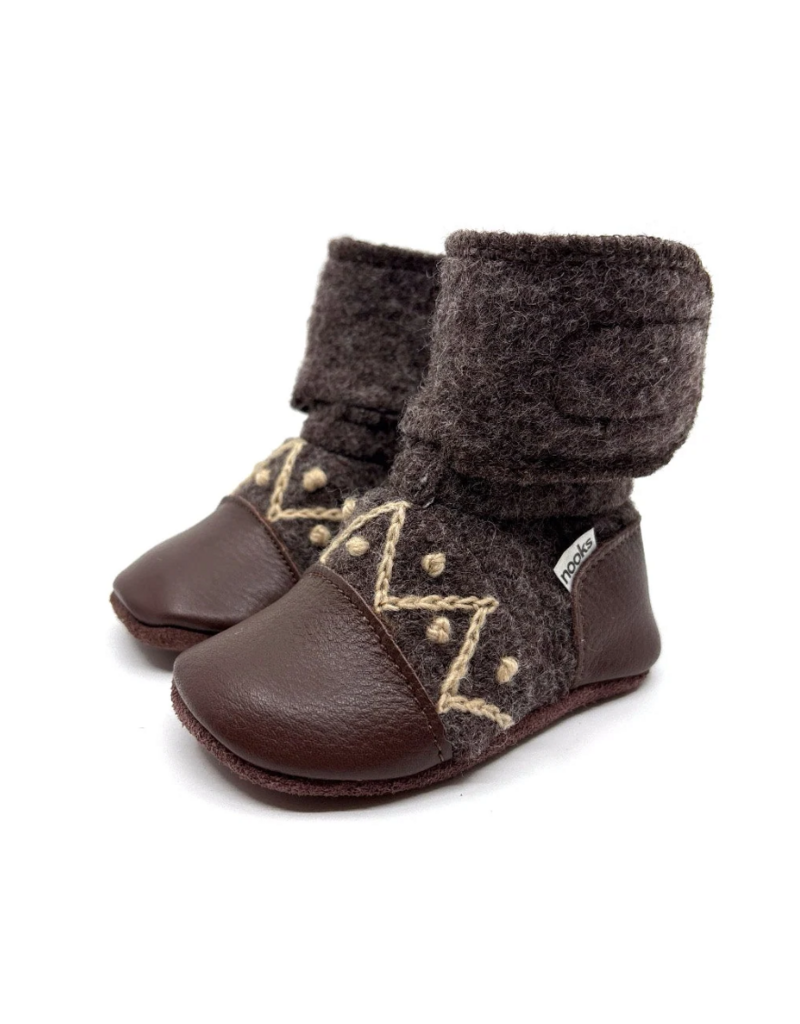 CHOCO FELTED WOOL BOOTIES