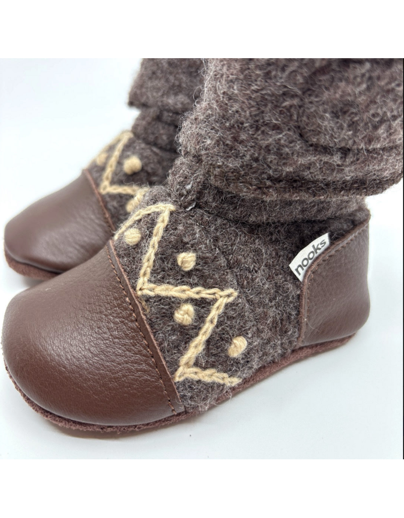 CHOCO FELTED WOOL BOOTIES