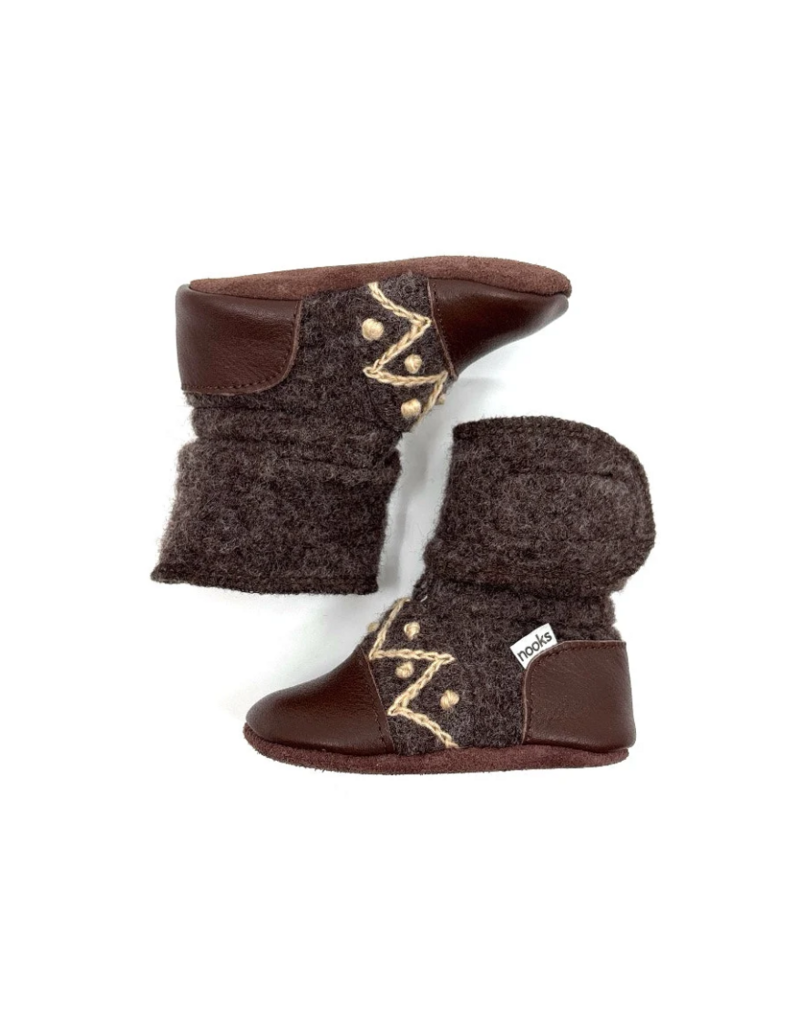 CHOCO FELTED WOOL BOOTIES
