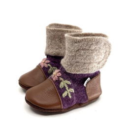 BLOSSOM FELTED WOOL BOOTIES