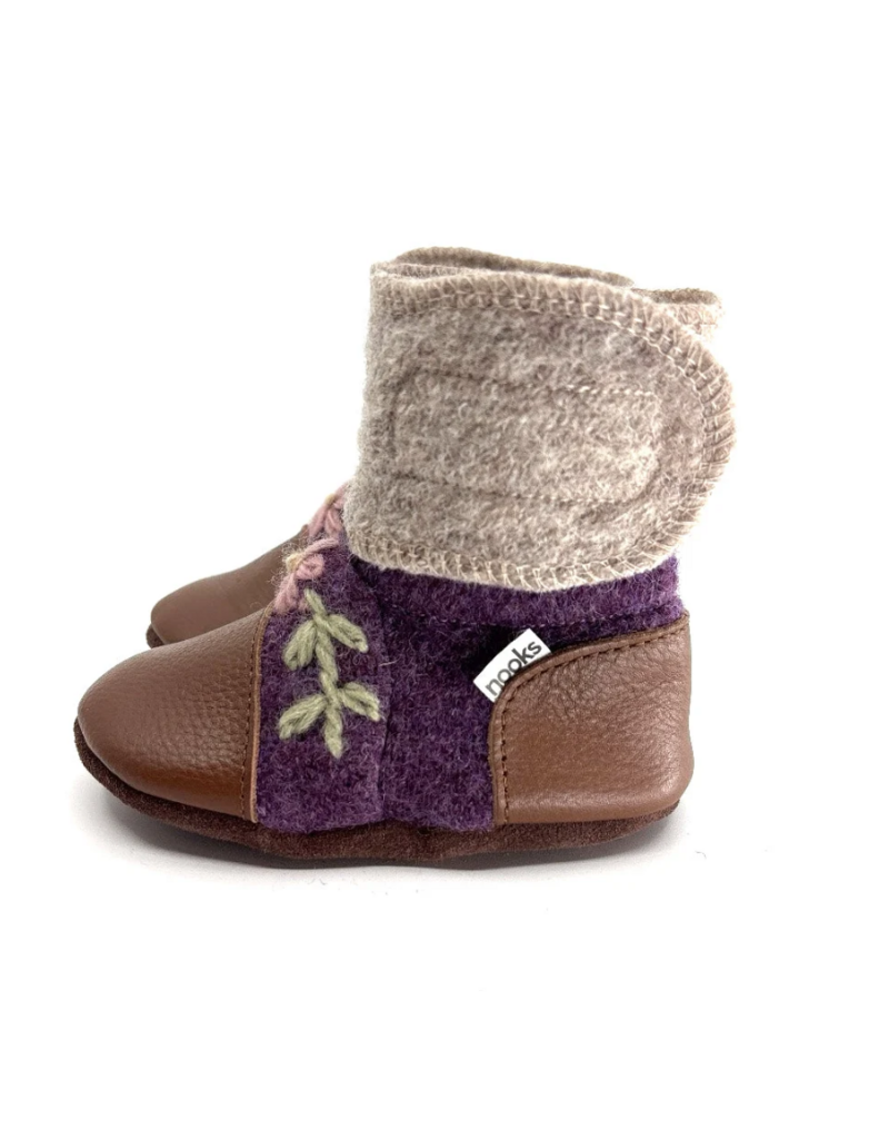 BLOSSOM FELTED WOOL BOOTIES