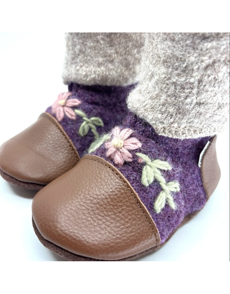 BLOSSOM FELTED WOOL BOOTIES