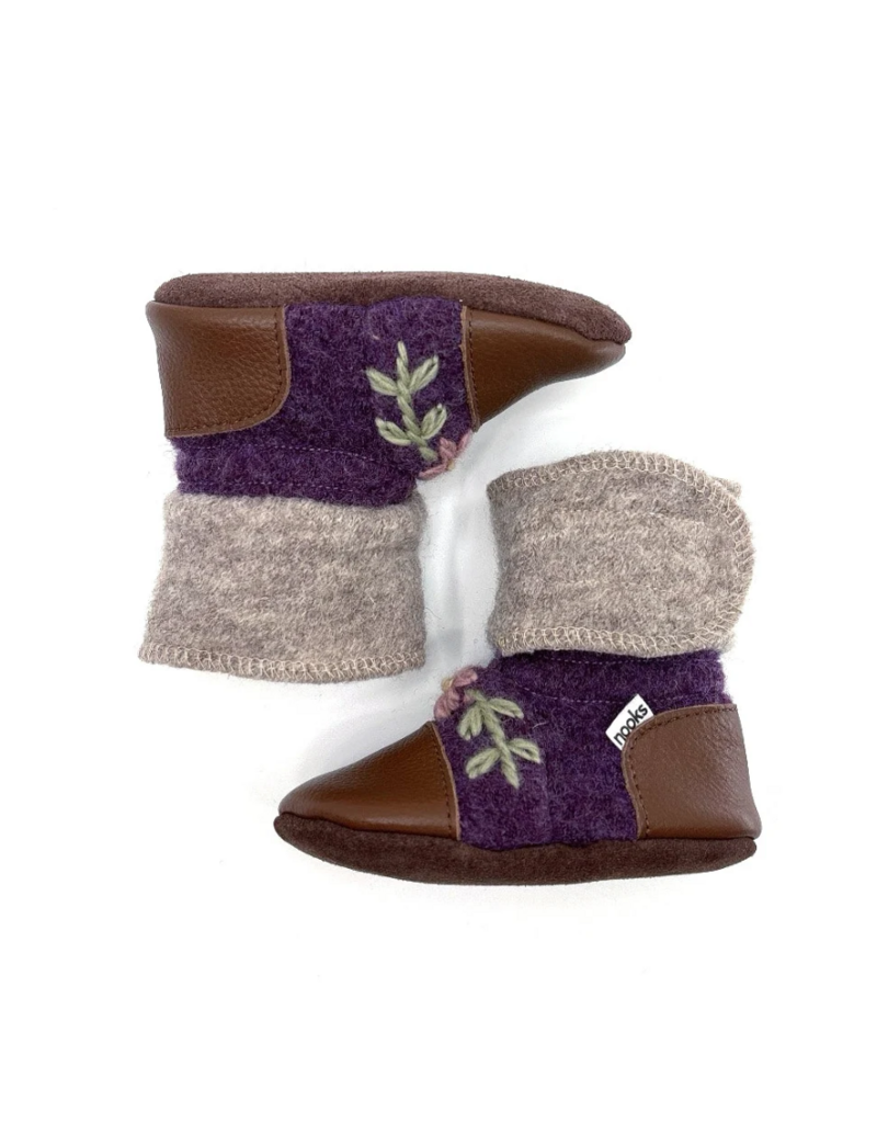 BLOSSOM FELTED WOOL BOOTIES