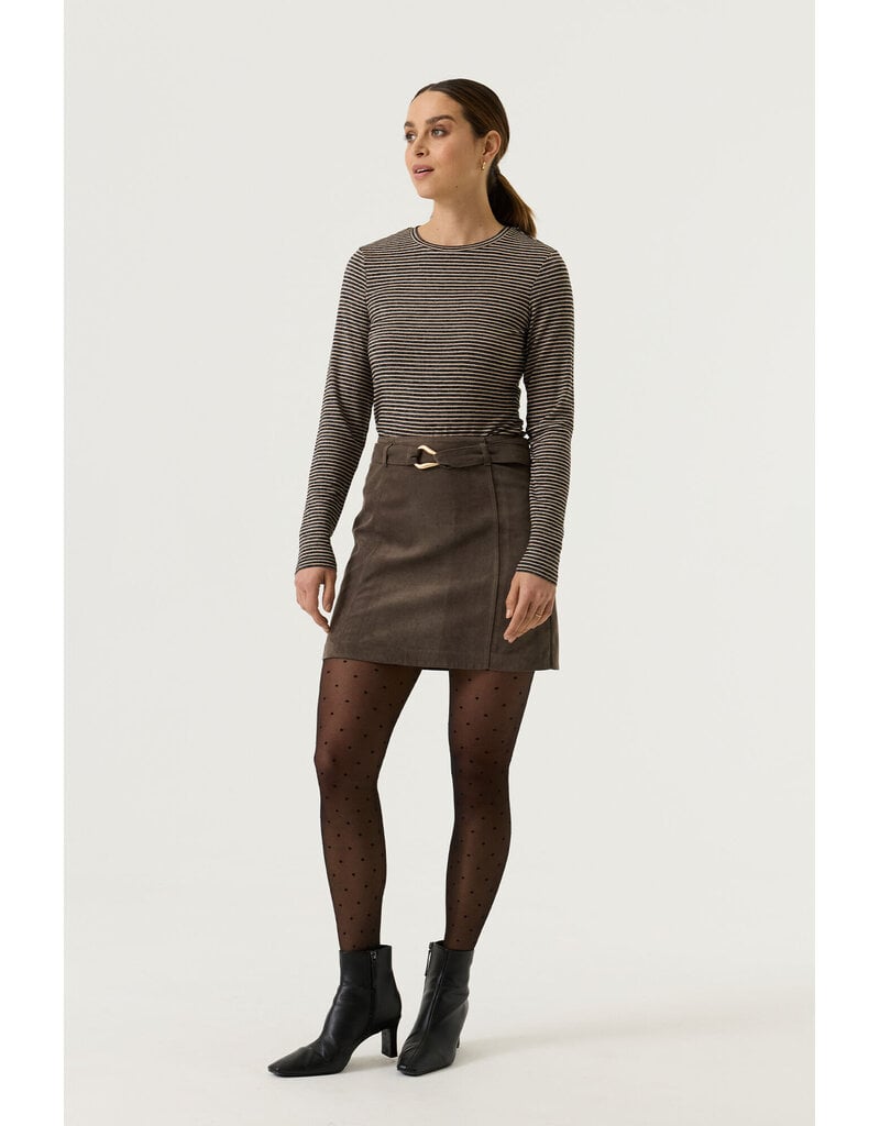 L/S BROWN STRIPE TOP
