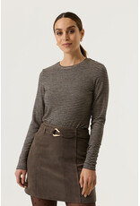 L/S BROWN STRIPE TOP