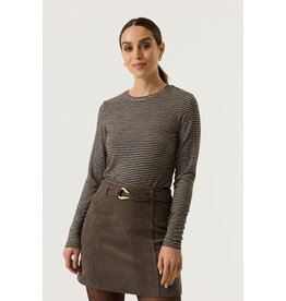 L/S BROWN STRIPE TOP