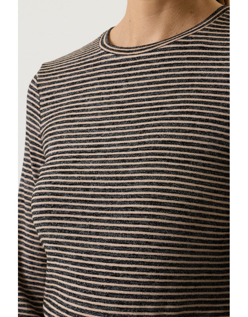 L/S BROWN STRIPE TOP