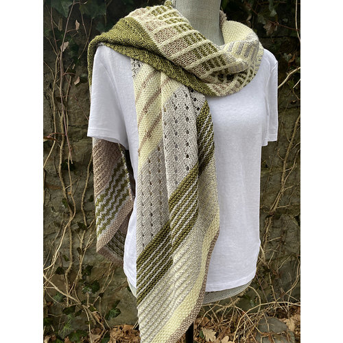 Purls of Wisdom Olive Pink Shawl Kit Purls of Wisdom Olive Pink Shawl Kit