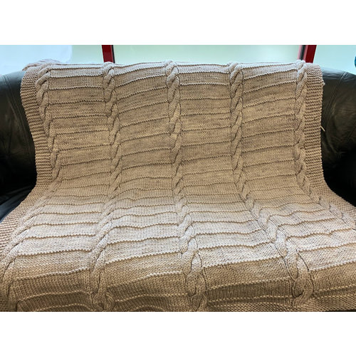 Purls of Wisdom Simple Cabled Throw Purls of Wisdom Simple Cabled Throw