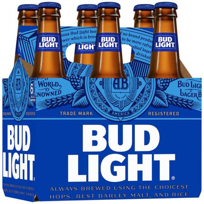 Anheuser busch bud Light 6pk btl 12floz (018200008337)