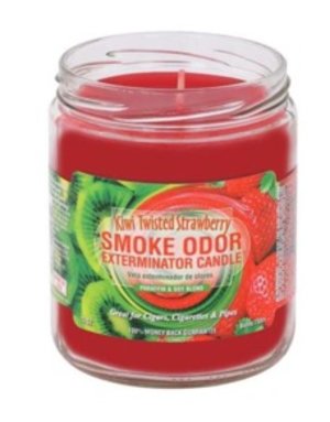 Smoke Odor Exterminator KIWI TWISTED STRAWBERRY-CANDLE: KIWI TWISTED STRAWBERRY SMOKE ODOR CANDLE