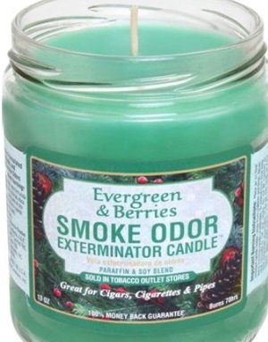 Smoke Odor Exterminator EVERGREEN BERRIES-CANDLE: EVERGREEN BERRIES SMOKE ODOR CANDLE