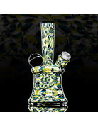 QUASAR GLASS Quasar Mini Tube: Blue/Yellow Chip Stack