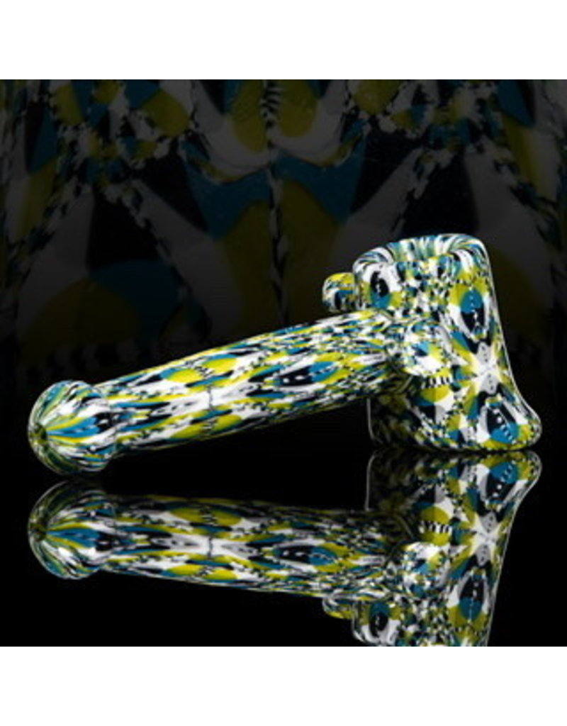 QUASAR GLASS Quasar Chip Stack Hammer: Blue/White/Yellow