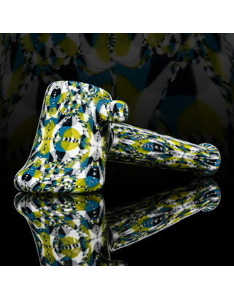 QUASAR GLASS Quasar Chip Stack Hammer: Blue/White/Yellow