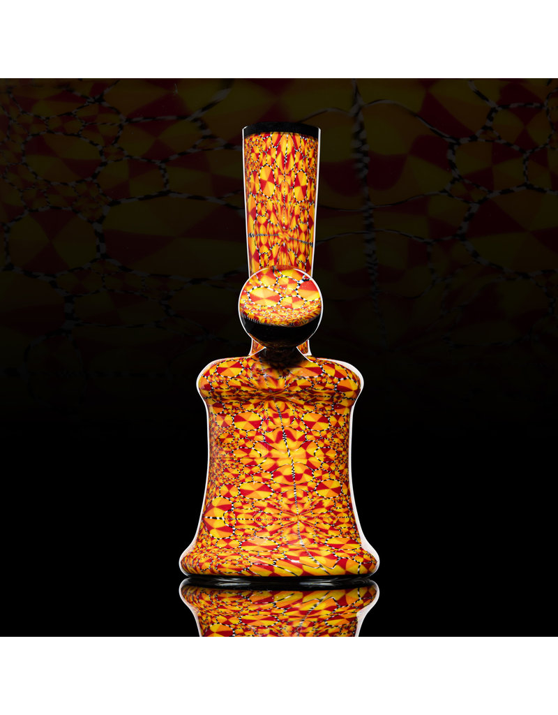 QUASAR GLASS Quasar Mini Tube: Red/Orange Chip Stack