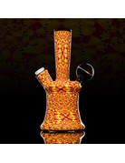 QUASAR GLASS Quasar Mini Tube: Red/Orange Chip Stack