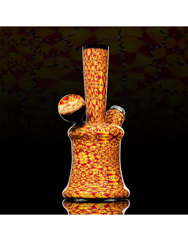 QUASAR GLASS Quasar Mini Tube: Red/Orange Chip Stack