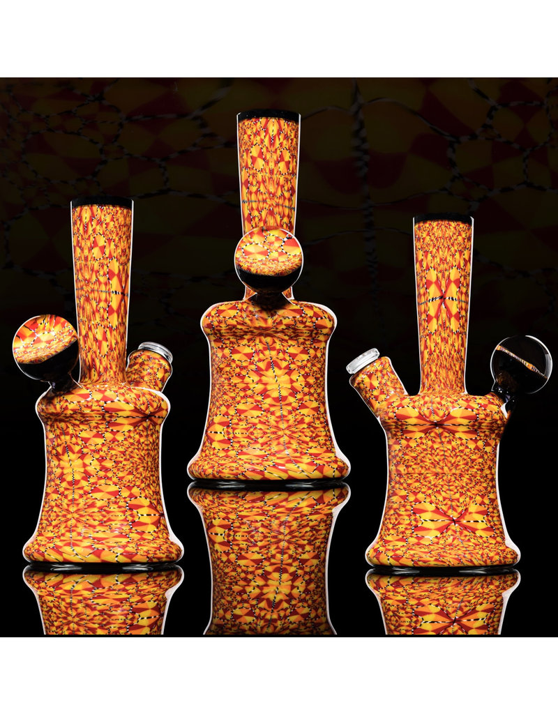 QUASAR GLASS Quasar Mini Tube: Red/Orange Chip Stack
