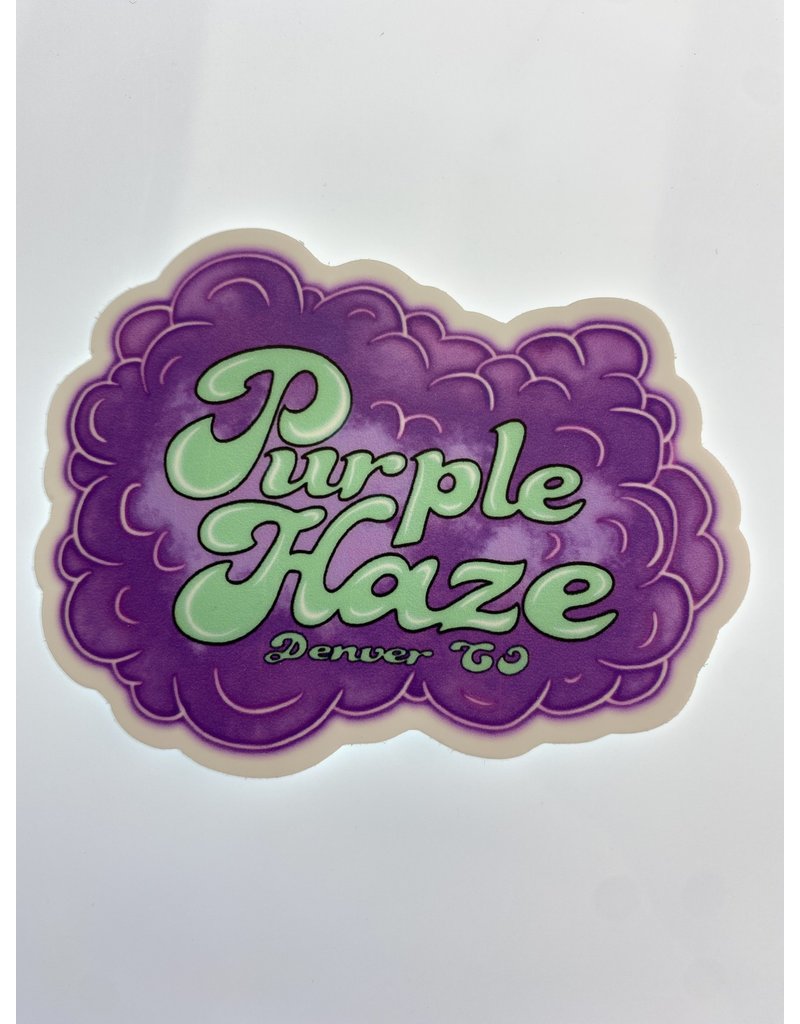 Beyond Grasp Purple Haze Sticker: Purple Background