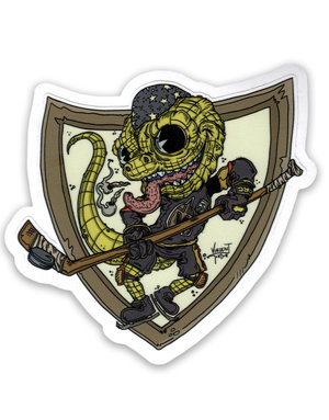 Vincent Gordon Sticker: Hockey Lizard