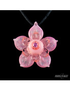 Mars Glass Mars Glass: Spinner Flower Pendant Light Pink