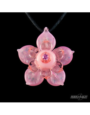 Mars Glass Mars Glass: Spinner Flower Pendant Light Pink