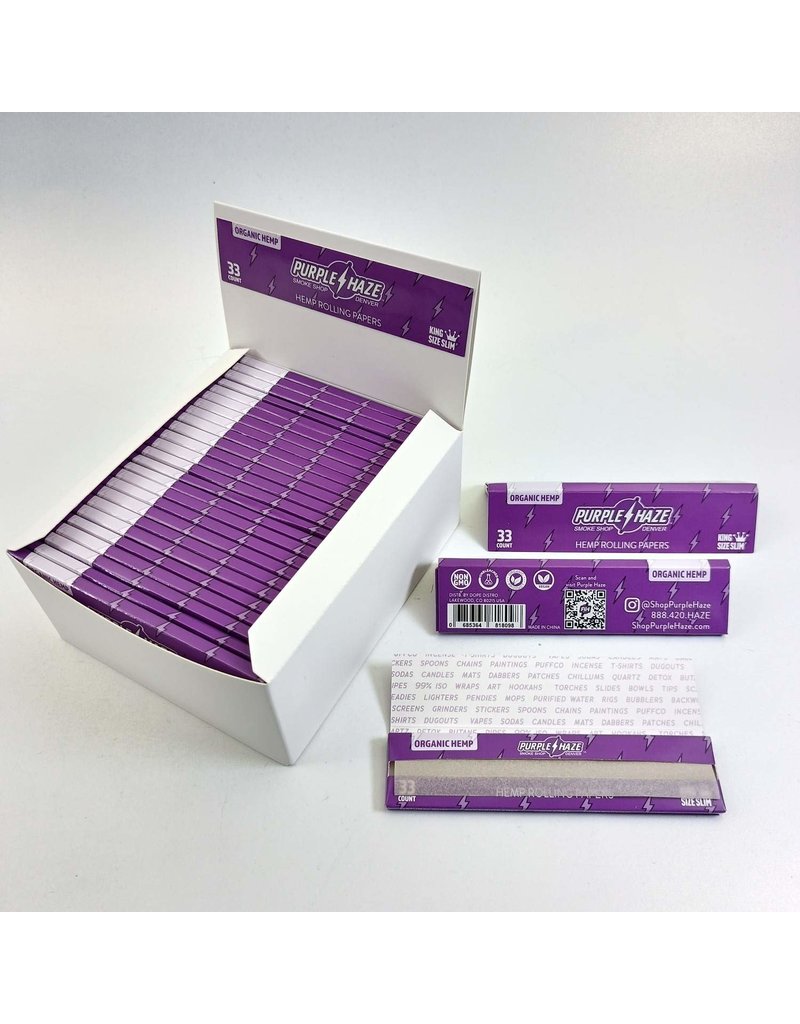 Purple Haze Purple Haze King Size Slim Organic Hemp Rolling Paper