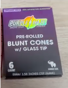 Pre-rolled Blunt Cones w/ Glass Tip - 6 pack