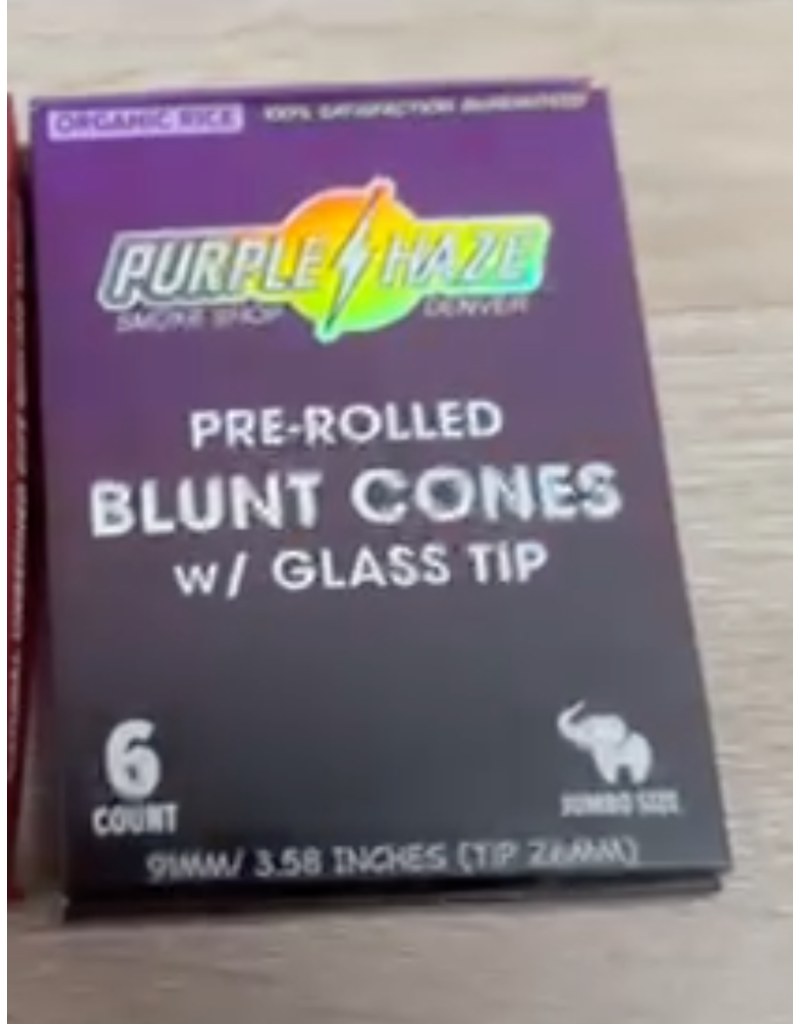 Pre-rolled Blunt Cones w/ Glass Tip - 6 pack