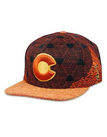 Grassroots GR Snapback Hat S/M: Red Rocks V4 Black Grassroots
